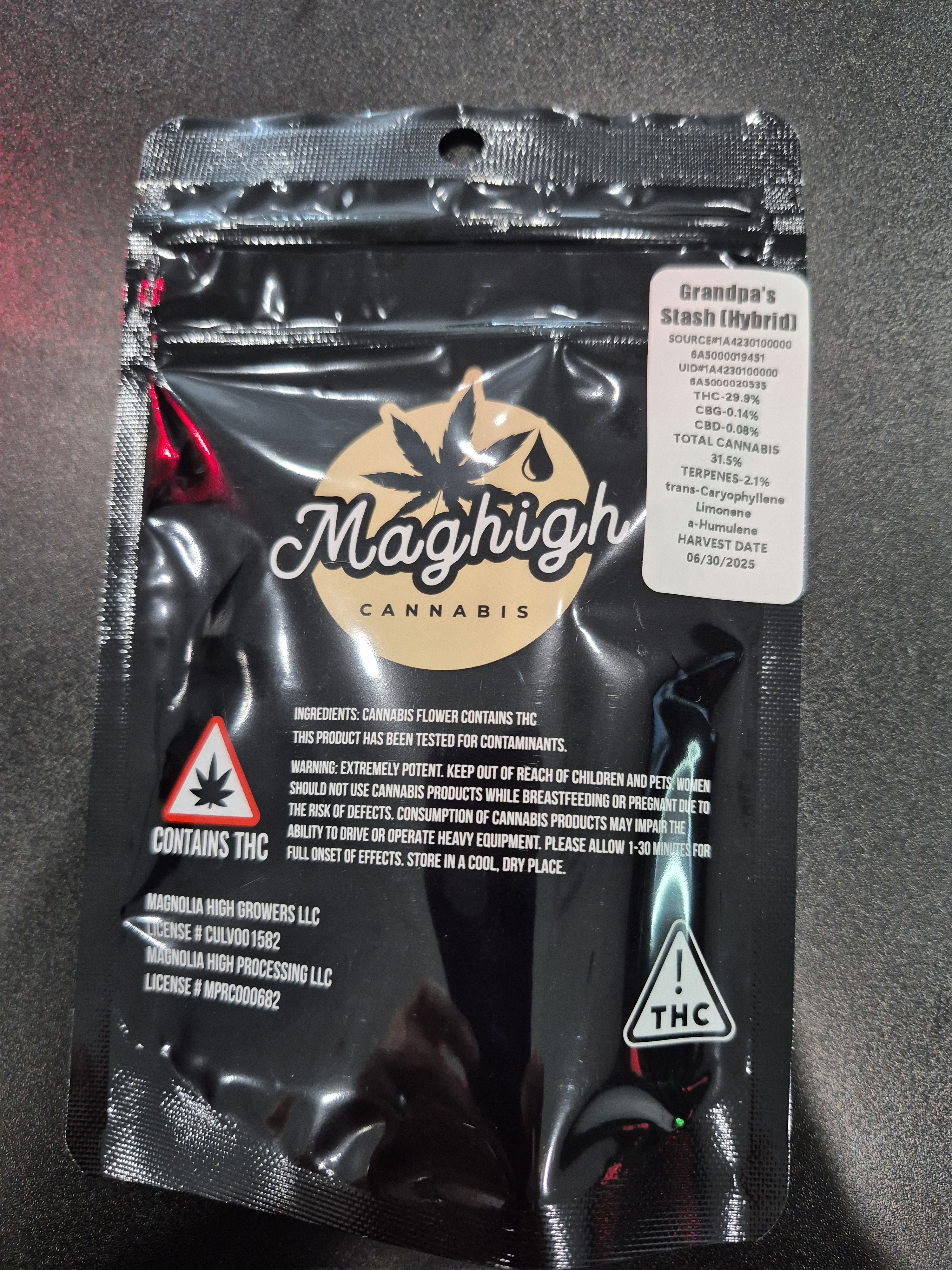 Photograph of product: Mag High | 7g | Grandpa's Stash