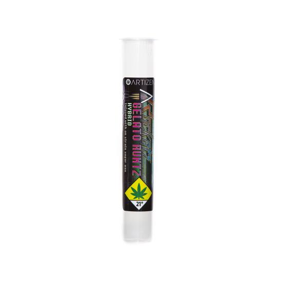 Photograph of product: Artizen - Gelato Runtz Rocketz Infused Pre-Roll 2pk