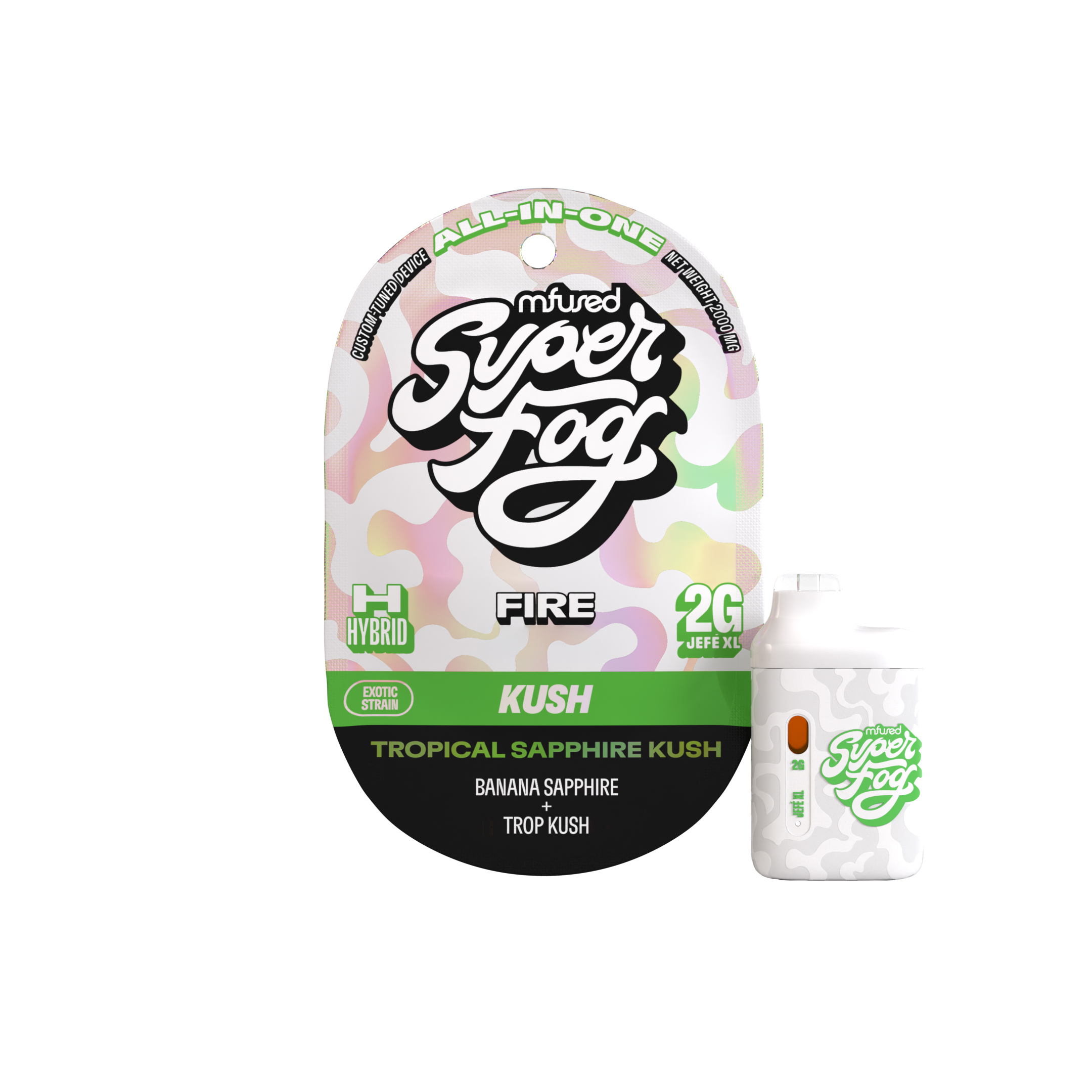 Photograph of product: 2-Pack Liquid Diamond AIO Vape - Tropical Sapphire Kush