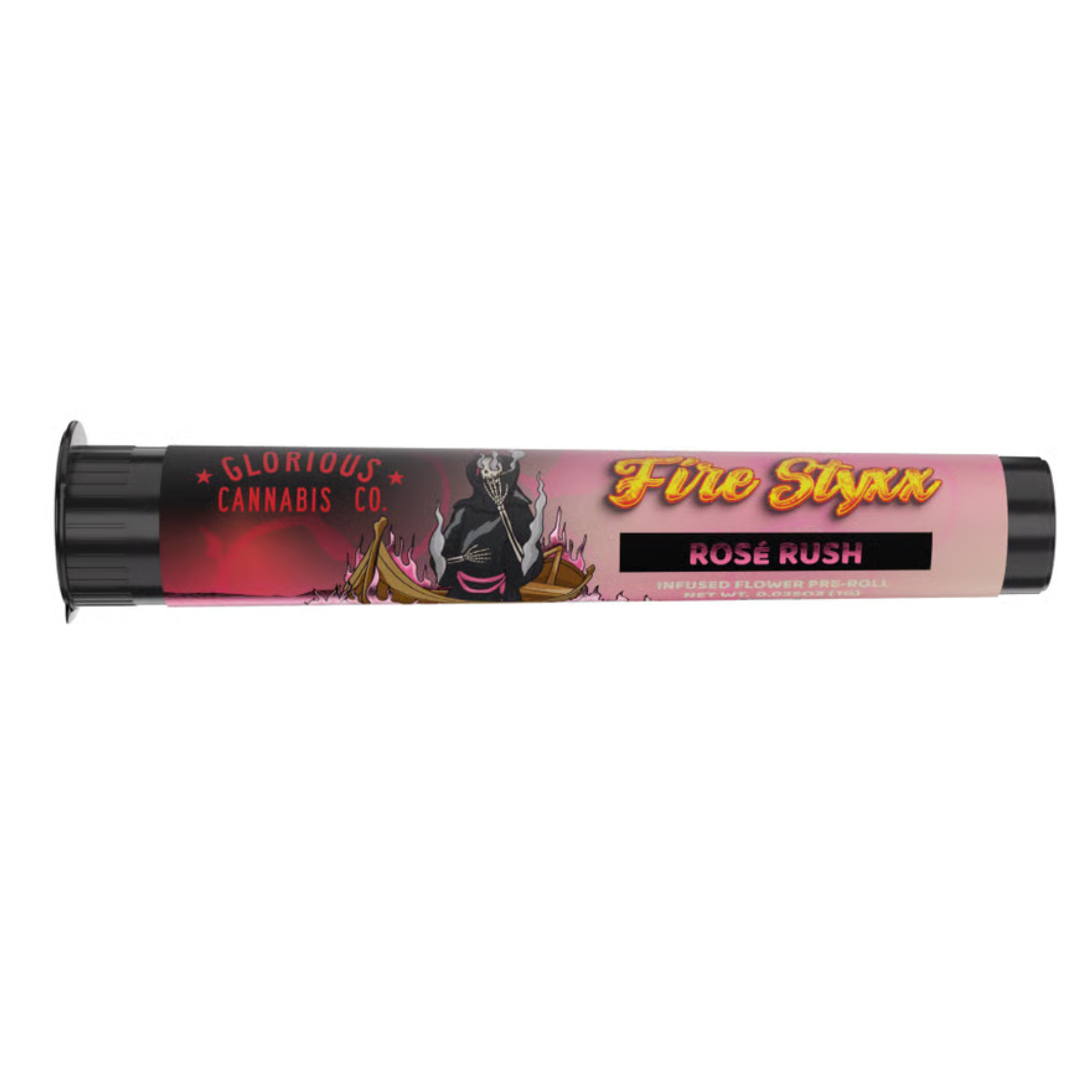 Photograph of product: Glorious Oui'd | Rose Rush Fire Styxx Infused Pre-Roll