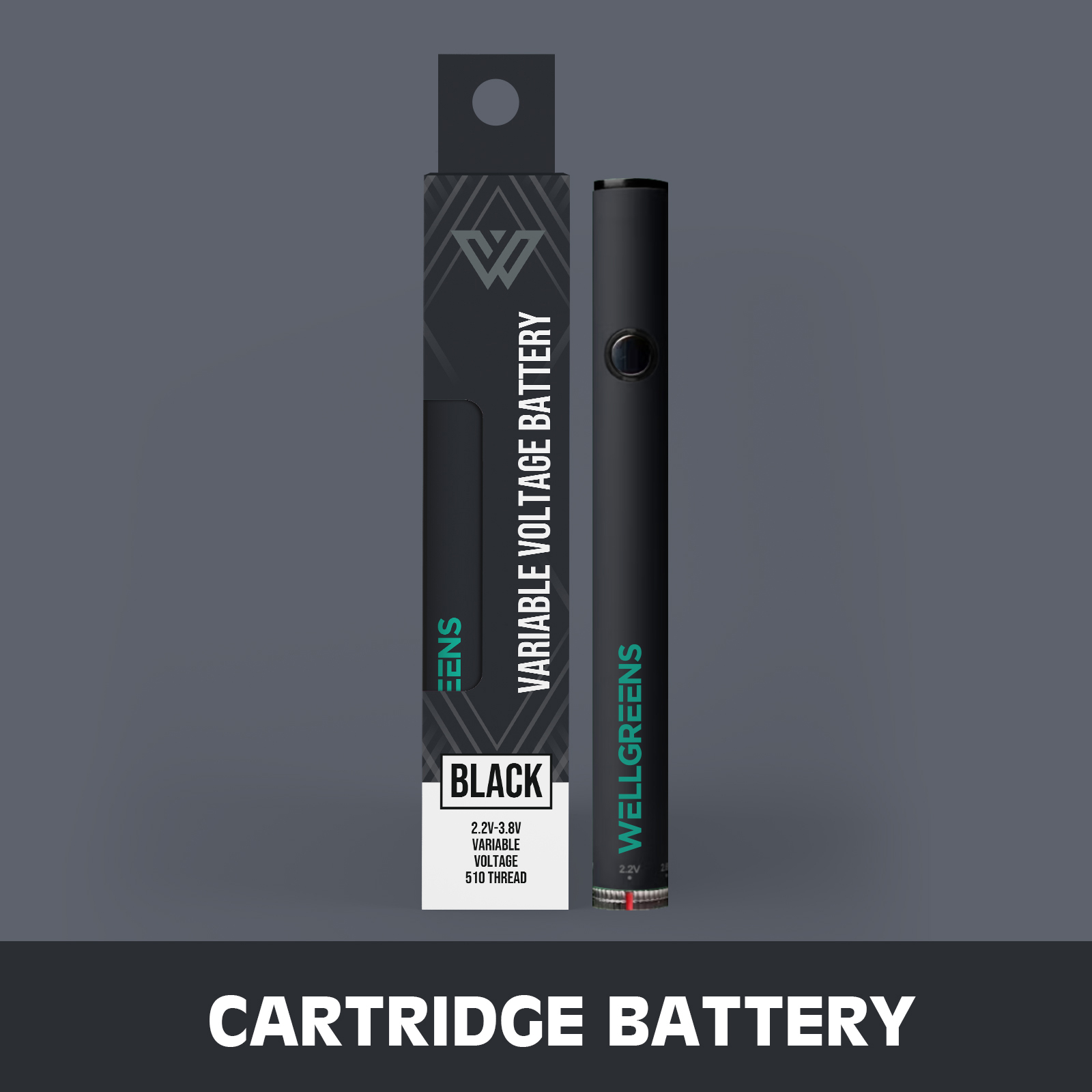 Photograph of product: (NEW) Wellgreens - 510 Variable Battery (Black)