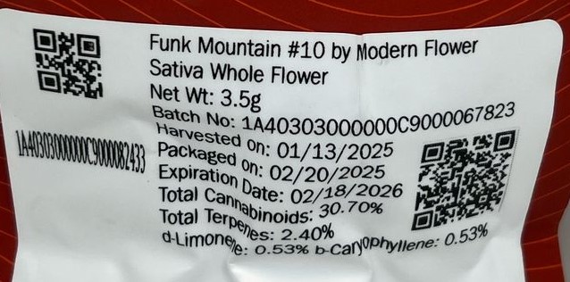 Photograph of Product: Modern Funk Mountain #10 3.5g