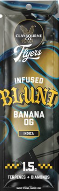 Photograph of product: [Claybourne Co.] Flyers Infused Blunt - 1.5g - Banana OG (I)