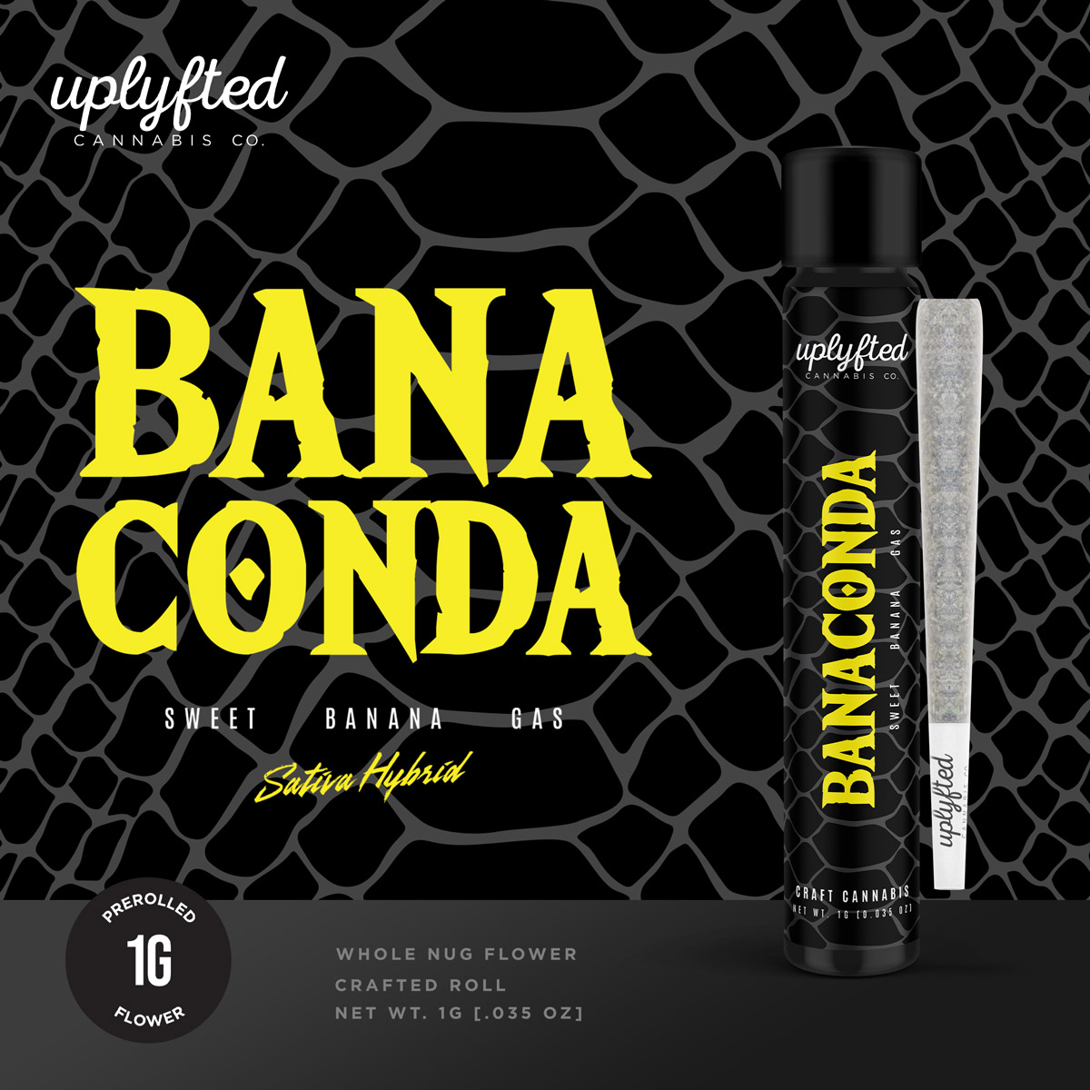 Photograph of product: Uplyfted Banaconda Pre-Roll
