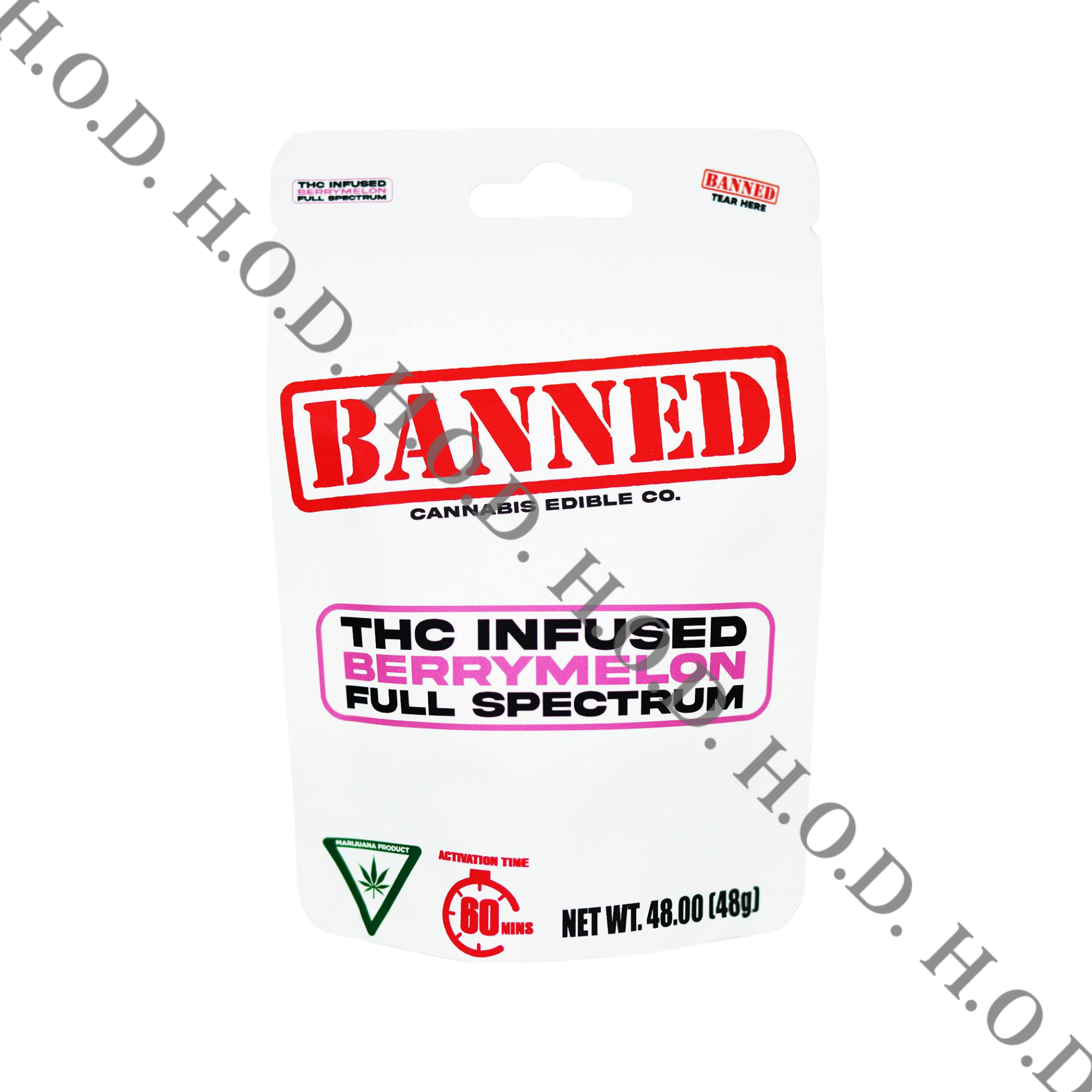 Photograph of product: Banned Berry Melon Gummy Clusters 200mg