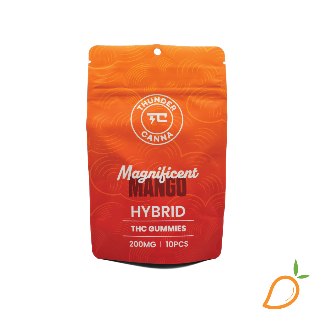 Photograph of product: 200mg Magnificent Mango Gummies Thunder Canna