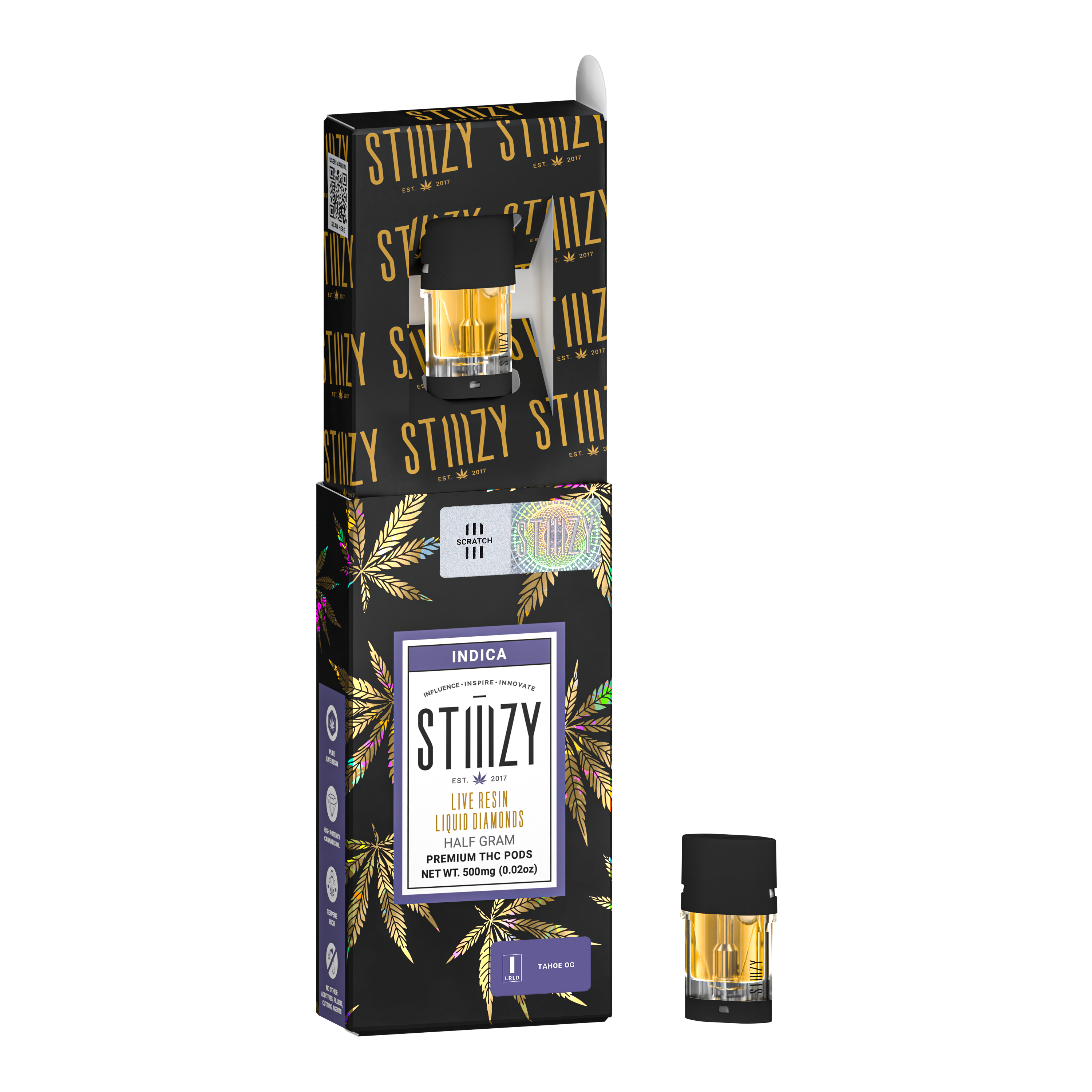 Photograph of product: TAHOE OG 0.5G LIQUID DIAMONDS POD