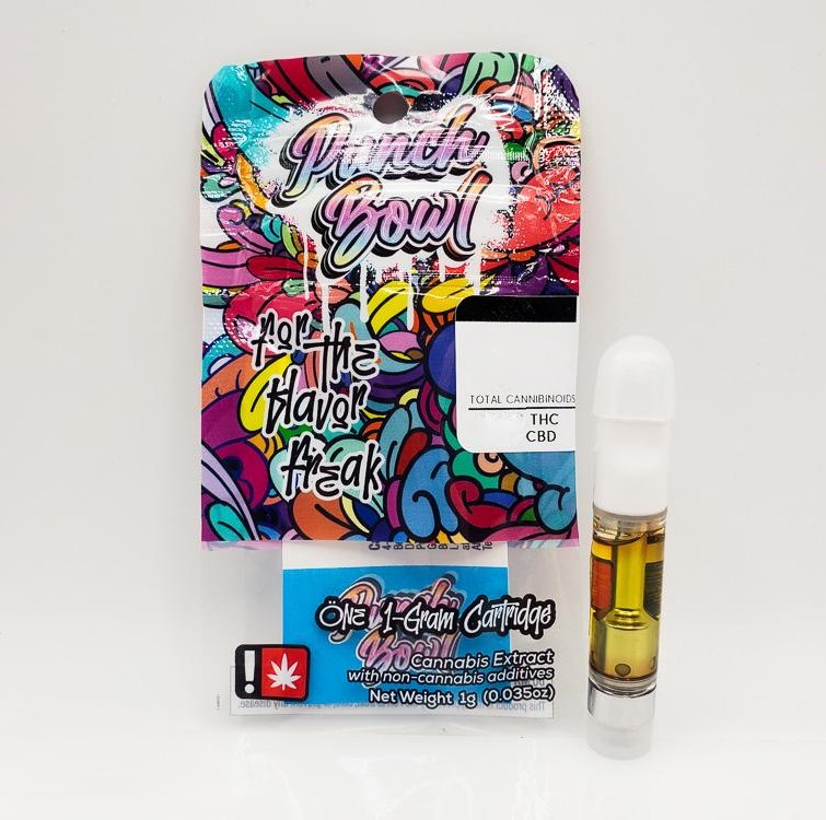 Photograph of product: Punch Bowl Peaches and Cream Flavored Cartridge 1g