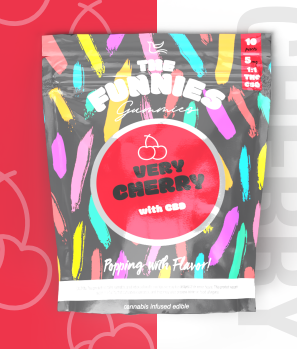 Photograph of product: Gummy Funnies Very Cherry 1:1 TH-oui/CBD [10pk] | 50mg