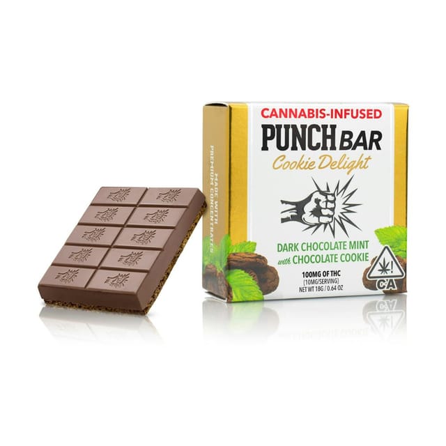 Photograph of product: Cookie Delight | Dark Choc Mint | 100mg | PunchBar - 