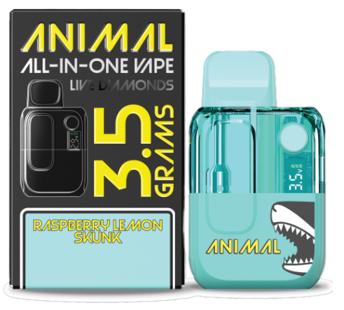 Photograph of product: ANIMAL | 3.5g Live Diamonds Disposable | Raspberry Lemon Skunk