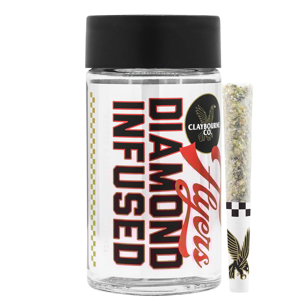 Photograph of product: Pineapple Express (2.5g) - Diamond Infused Flyers Pre-Rolls