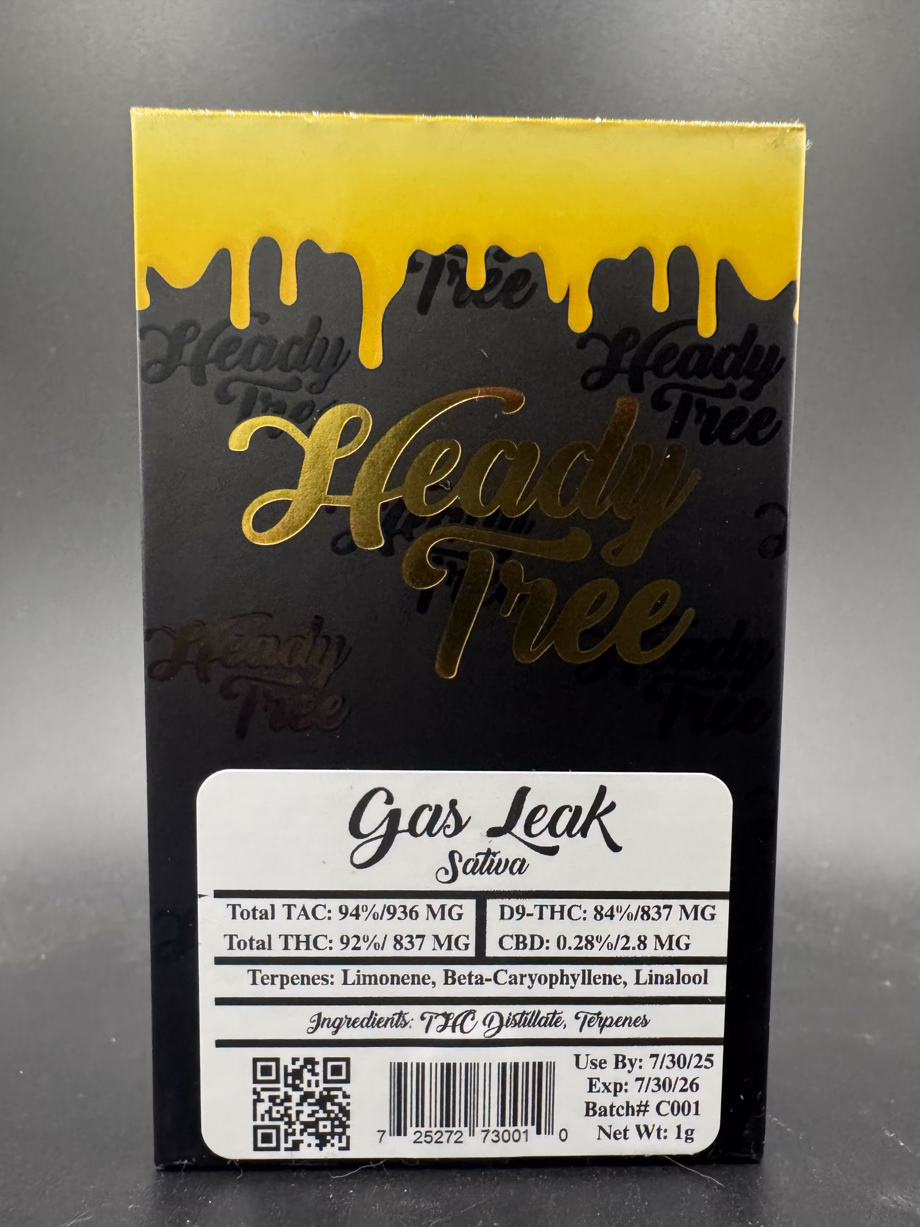 Photograph of product: Gas Leak | 1g Vape Pen