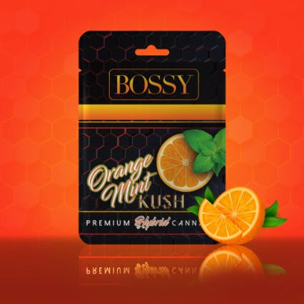 Photograph of product: Bossy Distillate Vape Cartridge - Orange Mint Kush