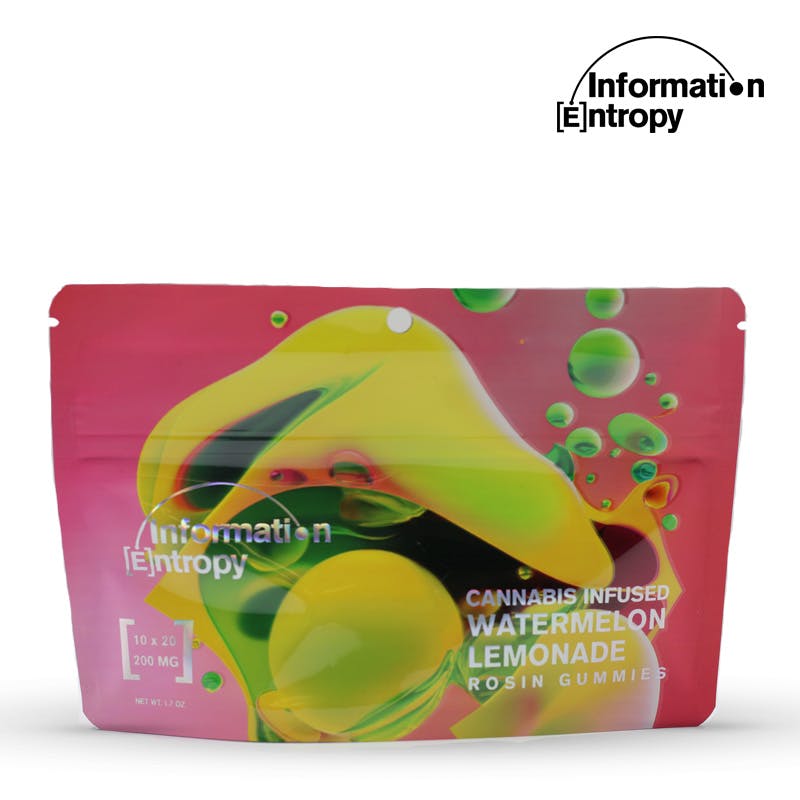 Photograph of product: Information Entropy - Watermelon Lemonade - Rosin Gummies 200mg