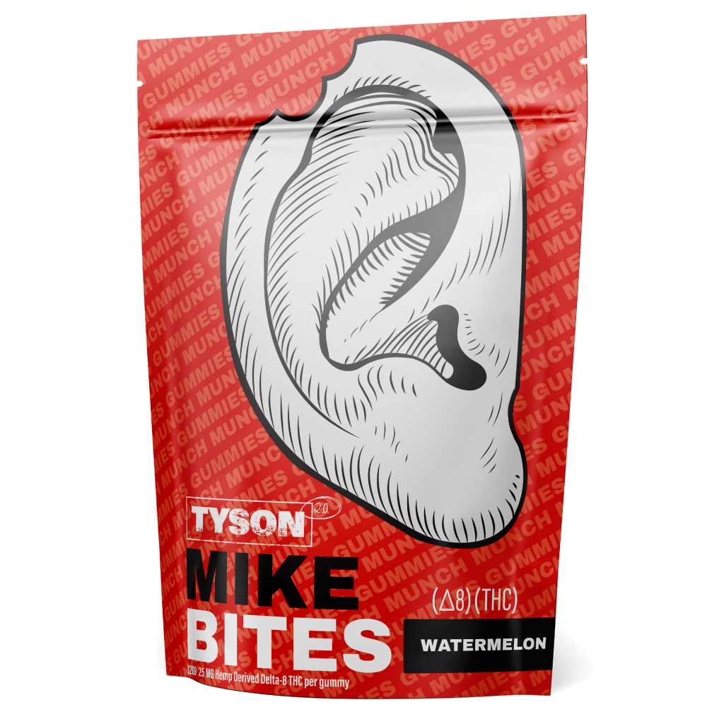 Photograph of product: Tyson - Mikes Bites Watermelon 100 mg Solventless Gummies