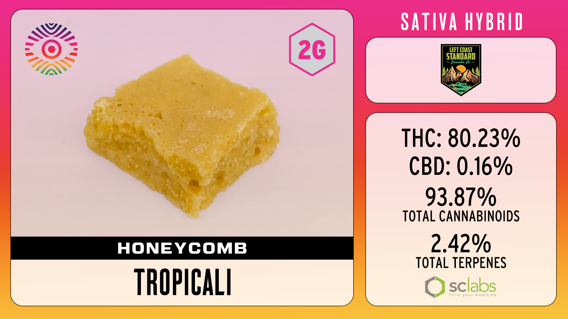 Photograph of product: WLE Chromatic 2g | Tropicali Honeycomb