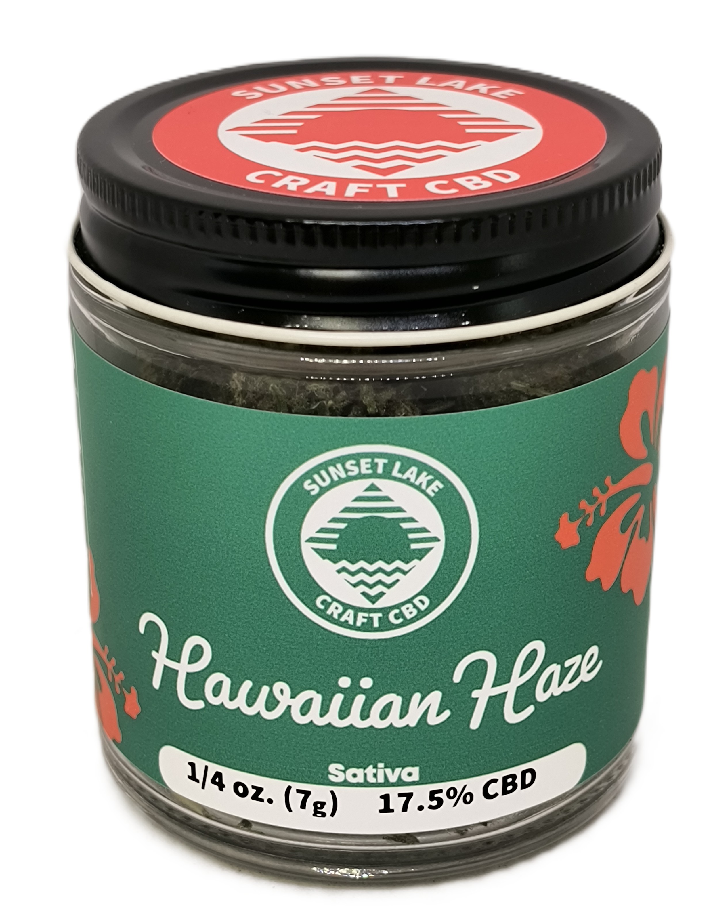 Photograph of product: Hawaiian Haze CBD Flower Jar | Sunset Lake CBD