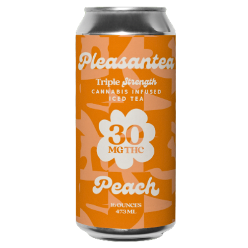 Photograph of product: Pleasantea Peach Infused Beverage 30mg TH-oui