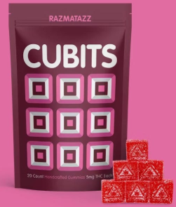 Photograph of product: CUBITS - Razmatazz Edibles 5mg 20 pack [H]
