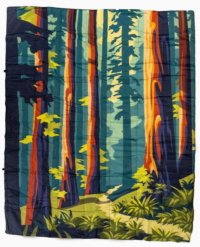 Photograph of product: Montana Scene - 50" x 60" - Puffy Outdoor Blanket - Forest Grove