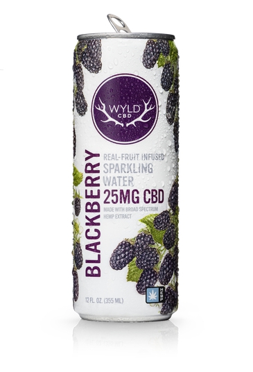 Photograph of product: Wyld Hemp - Blackberry Sparkling CBD Water