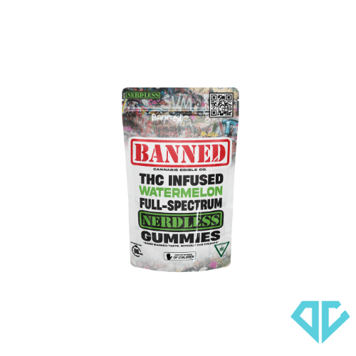 Photograph of product: BANNED Watermelon Nerdless Gummies 200mg
