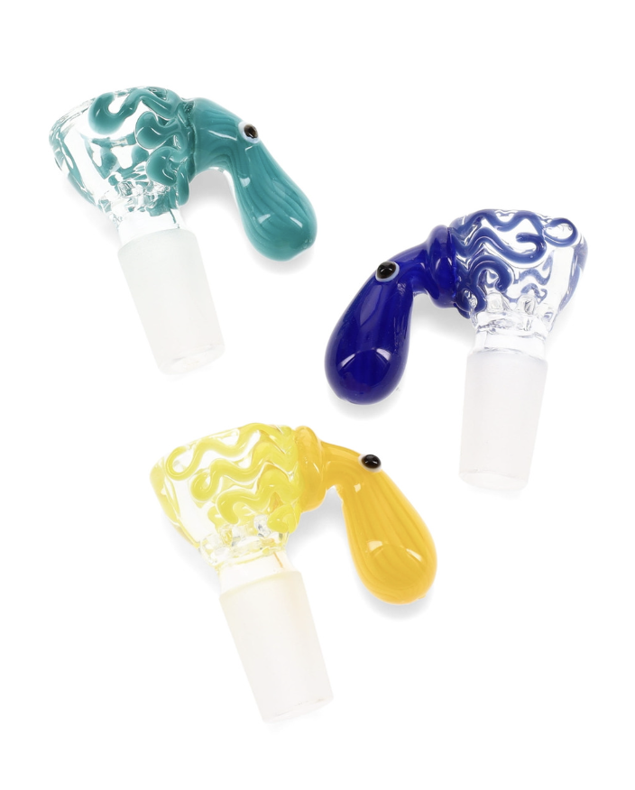 Photograph of product: CRCL | 14.5mm Male Glass On Glass Octopus Bowl (Dark Blue Bs882)