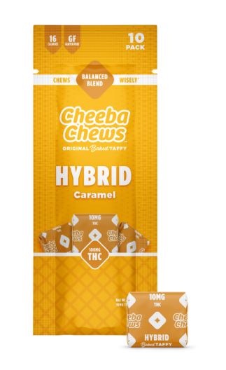 Photograph of product: Cheeba Chews: Hybrid Chews | 100mg TH-oui | 10pk