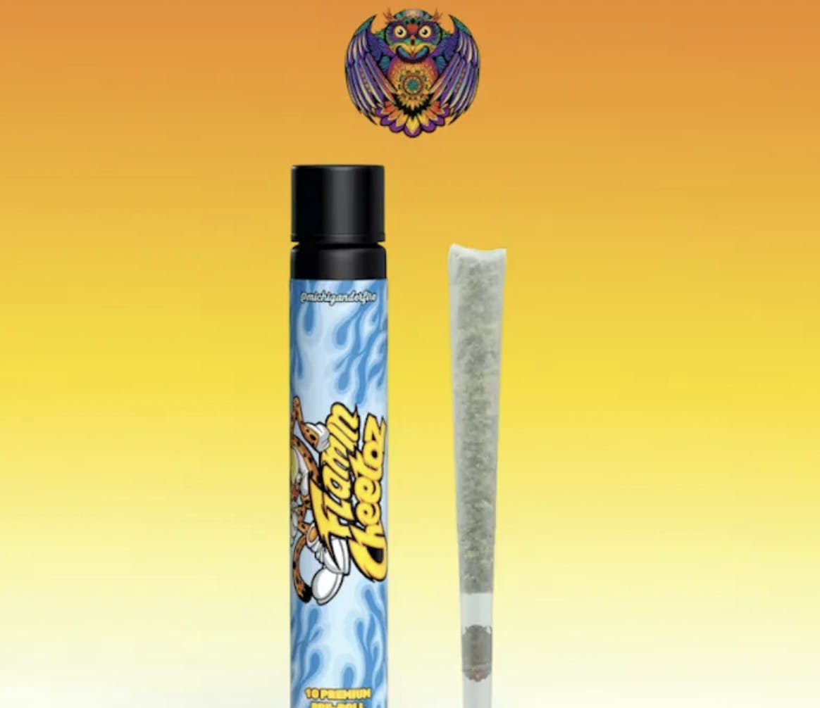 Photograph of product: Michigander Fire- Flaming Hot Cheetos- Pre Roll- 1G
