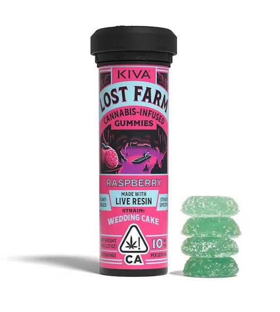 Photograph of product: Raspberry Lost Farm Gummies (IH) 100mg - Retail