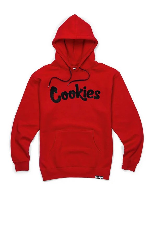 Photograph of product: Cookies - Original Mint - Fleece Hoodie - Red/Black - 2XL