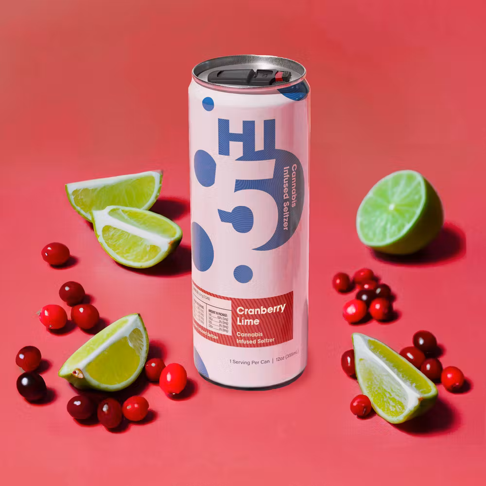 Photograph of Product: Hi5 - Cranberry Lime Seltzer - 5mg