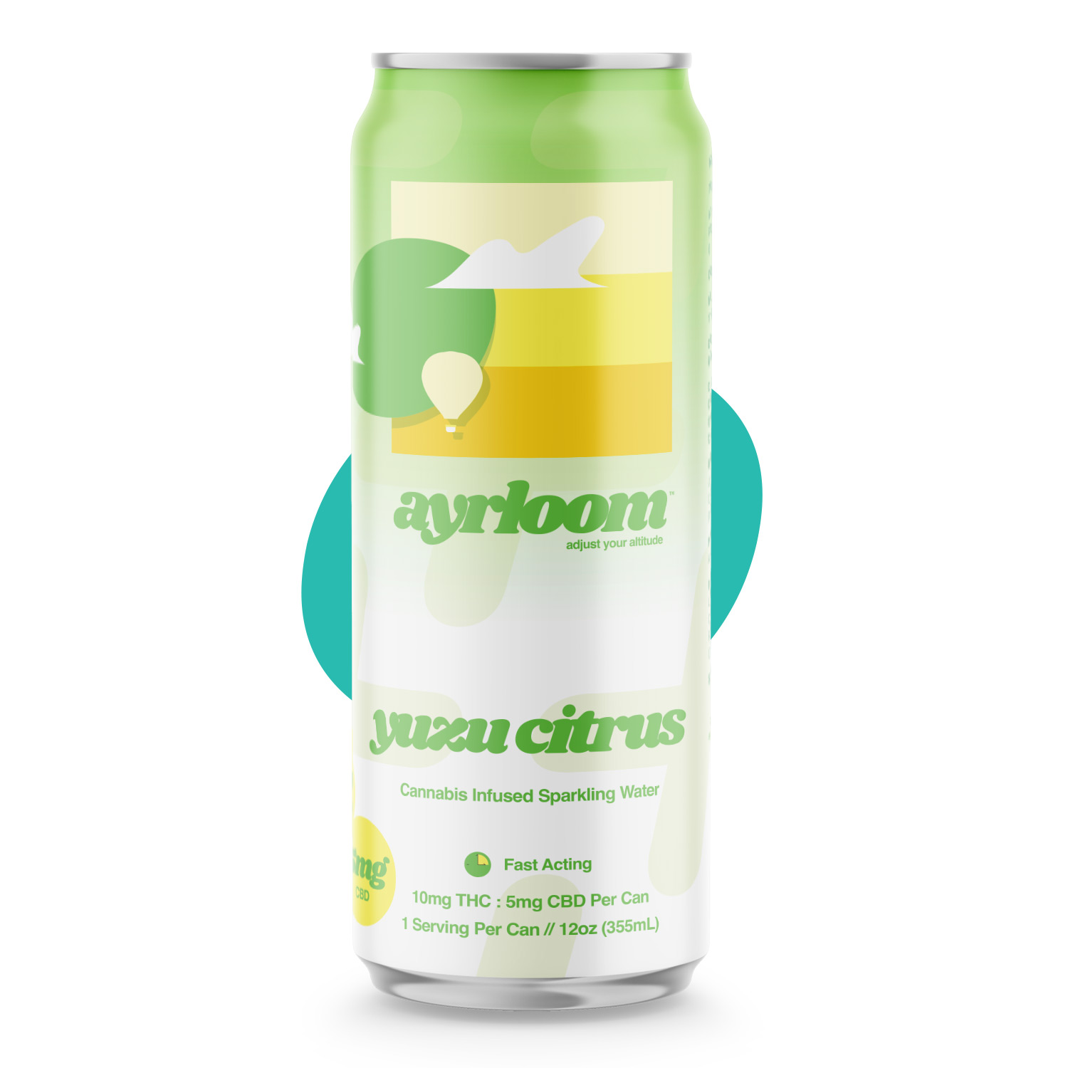 Photograph of Product: Ayrloom | Yuzu Citrus | 2:1 | 10MG THC : 5MG CBD | Singles