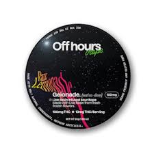 Photograph of product: Offhours | Gelonade-Sour Raspberry Lemonade | live resin Rope | 100mg