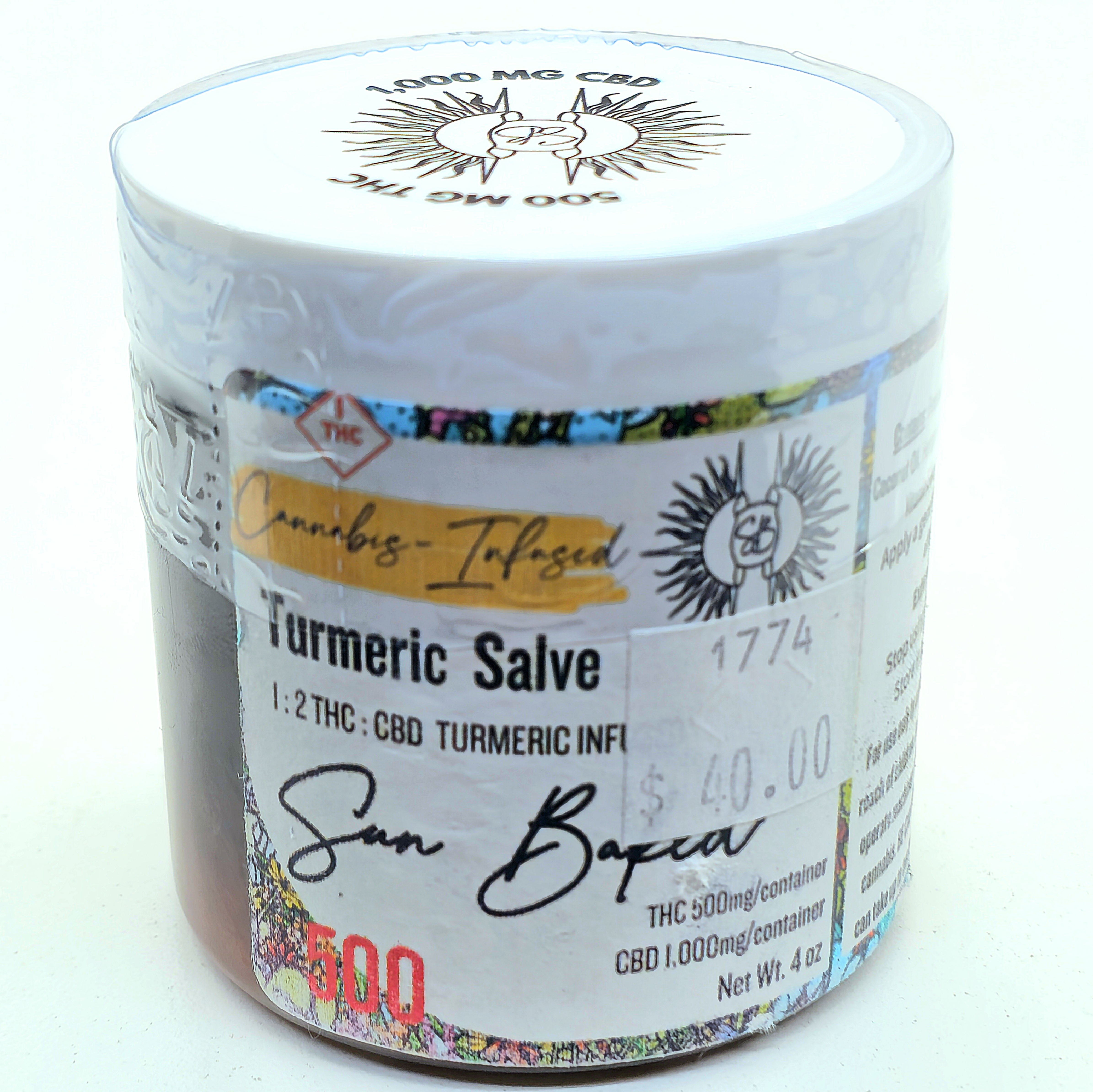 Photograph of product: Sun Baked Salve Jar | Turmeric | 100mg