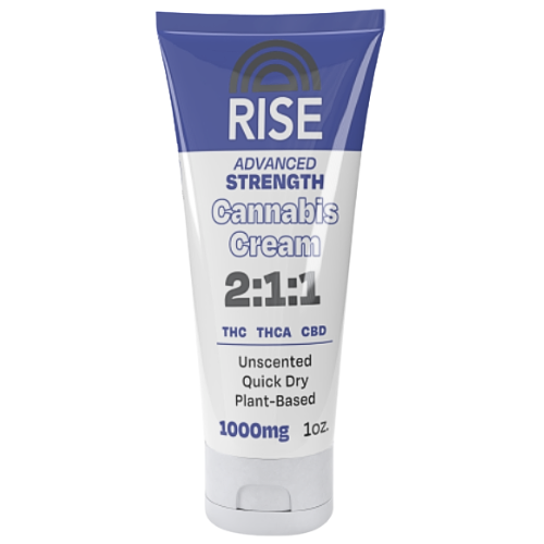 Photograph of product: Rise Advanced Strength Oui'd Cream 2:1:1 TH-oui : TH-ouiA : CBD 1000mg