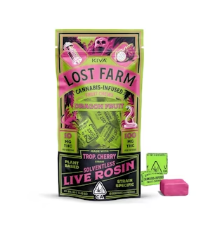 Photograph of product: Lost Farm Live Rosin Chews 100mg - Dragon Fruit (S)