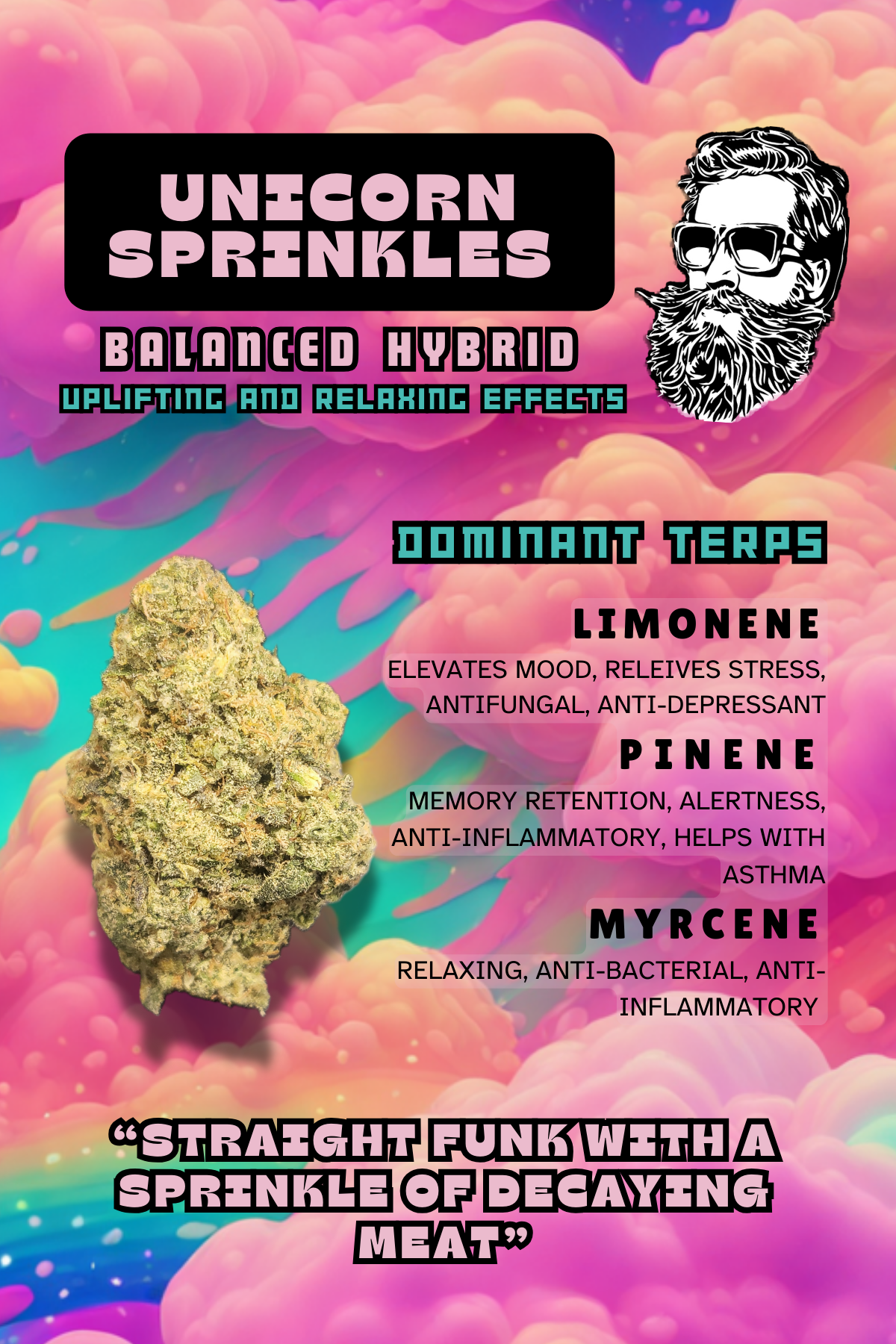 Photograph of product: Unicorn Sprinkles 1G Pre-Roll