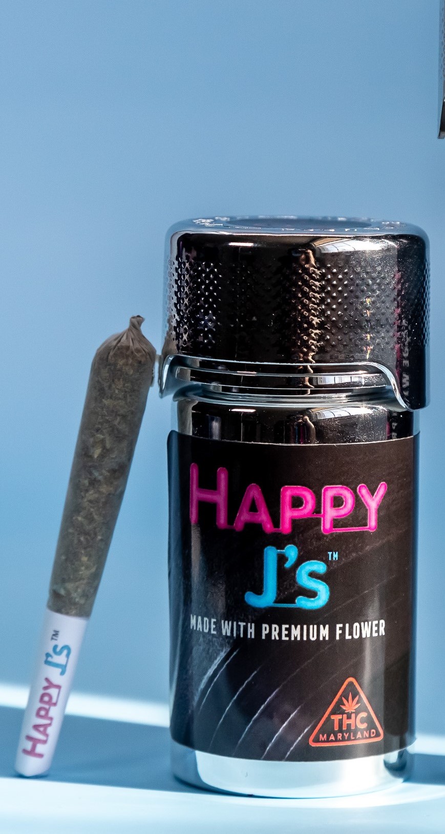 Photograph of product: Happy J's: Huckleberry Soda #5 Pre-Roll 7-Pack