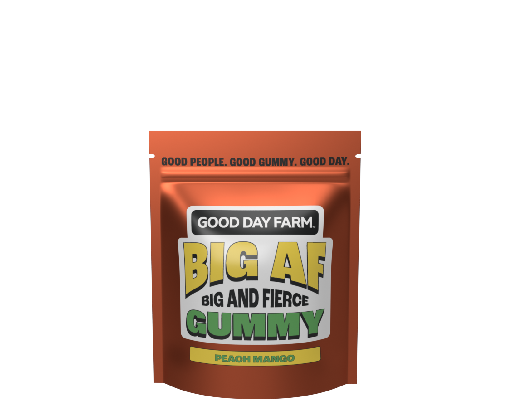 Photograph of product: BIG AF Multi-Dose Peach Mango Single Gummy - GDF