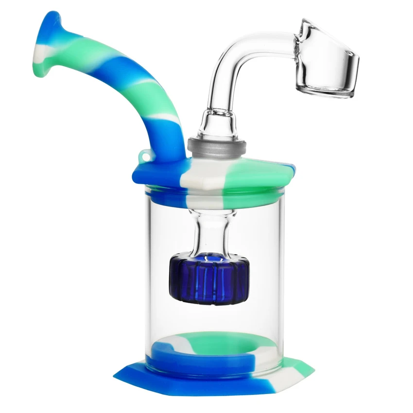 Photograph of product: SILICONE & GLASS DAB RIG | 5" | 14MM F