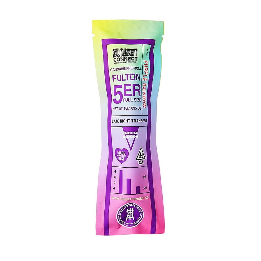Photograph of product: SUNSET CONNECT - PURPLE RAINBOW 1G PREROLL