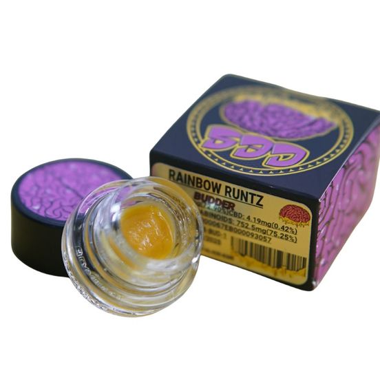Photograph of product: CES Live Resin Budder Rainbow Runtz 1g - 