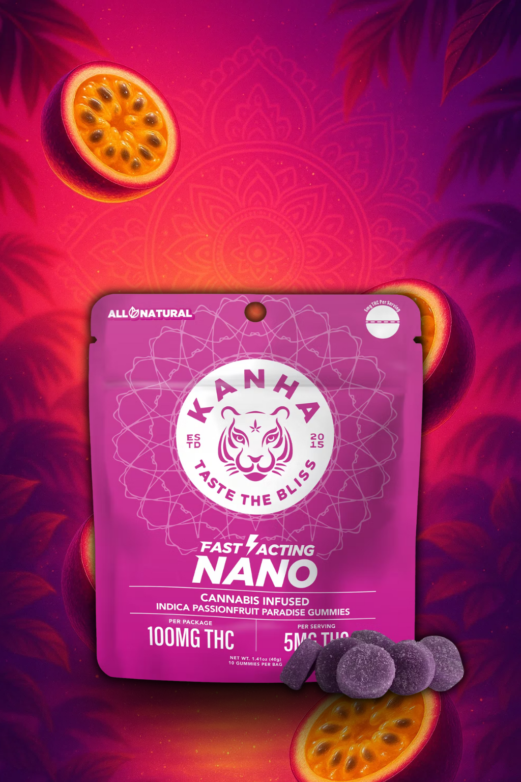 Photograph of product: Fast-Acting Passionfruit Paradise | 100mg