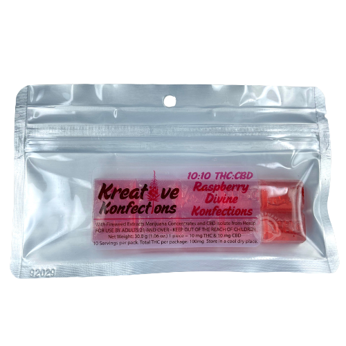 Photograph of product: 1:1 Raspberry Divine Hard Candy 10-Pack 100mg