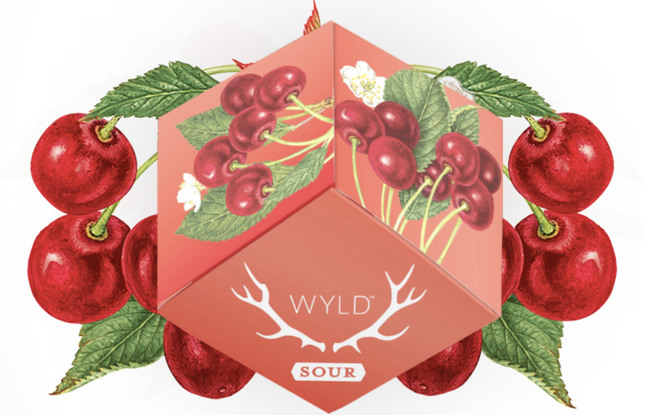 Photograph of product: WYLD GUMMIES SOUR CHERRY Oui'd 10MG TH-oui EACH (100MG) TH-oui PER PACK
