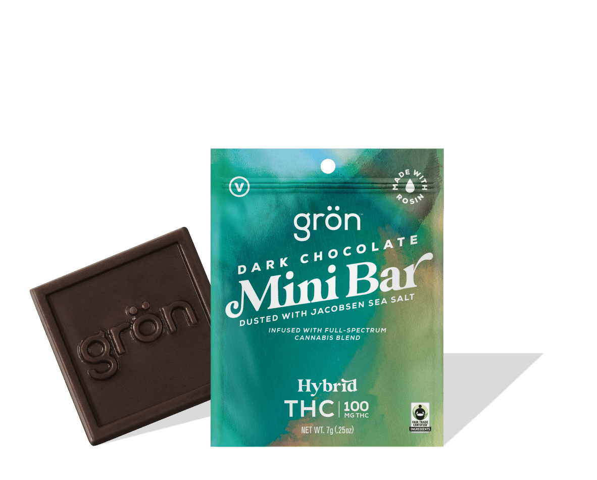 Photograph of product: Dark Chocolate Mini Bar - Hybrid - 100mg