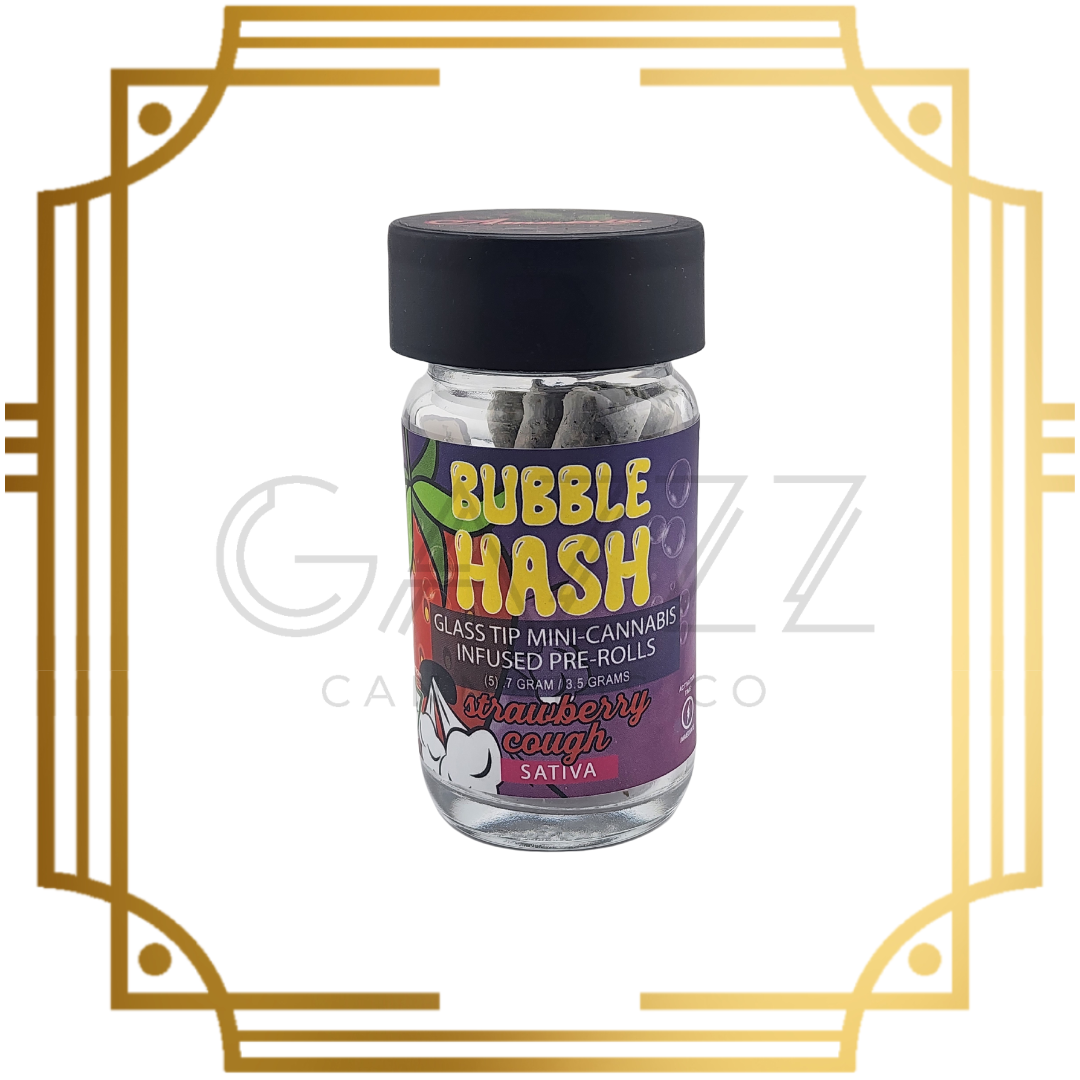 Photograph of product: Amnesia Pink Lemonade Bubble au chocolat Infused Pre-Rolls 5PK