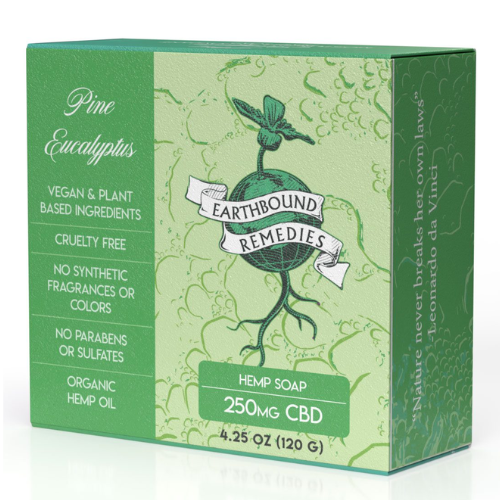 Photograph of product: Pine Eucalyptus 250mg CBD Soap By Earthbound Remedies